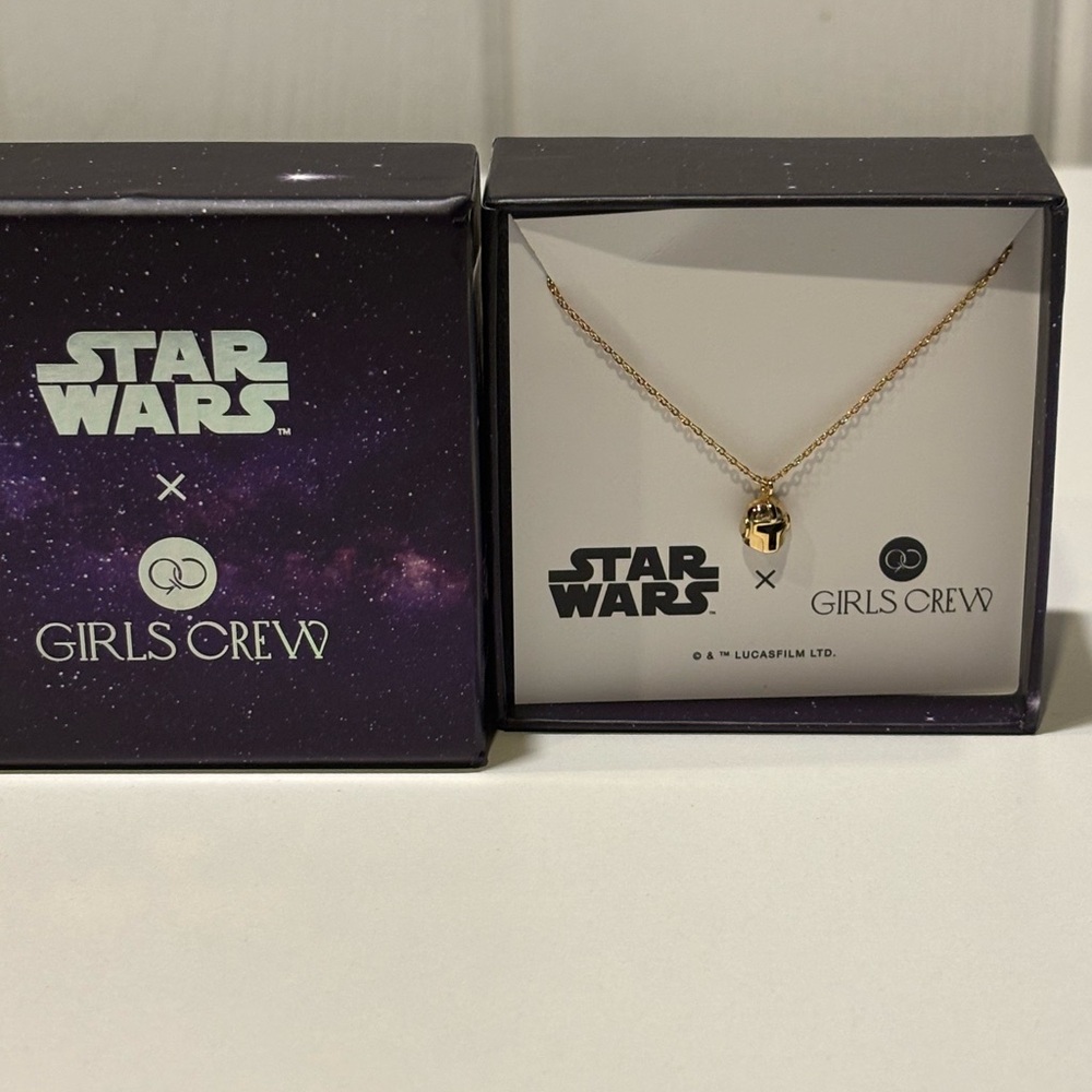 Girls Crew Star Wars™ The Mandalorian™ Necklace - Gold & Black
